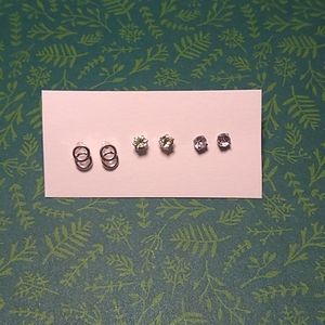 Silver stud earrings